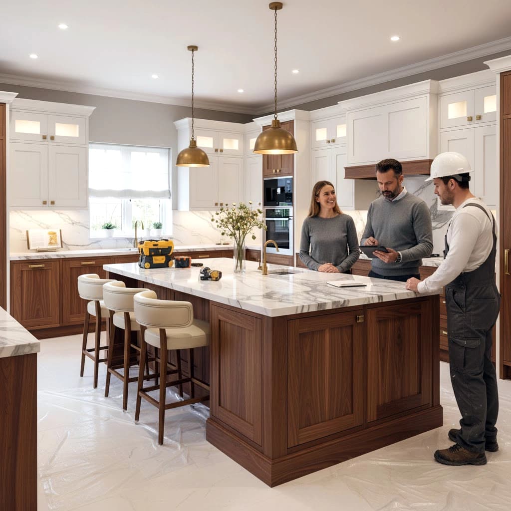 ERAZO HOME showroom in Suwanee Atlanta GA — custom cabinetry and woodwork display