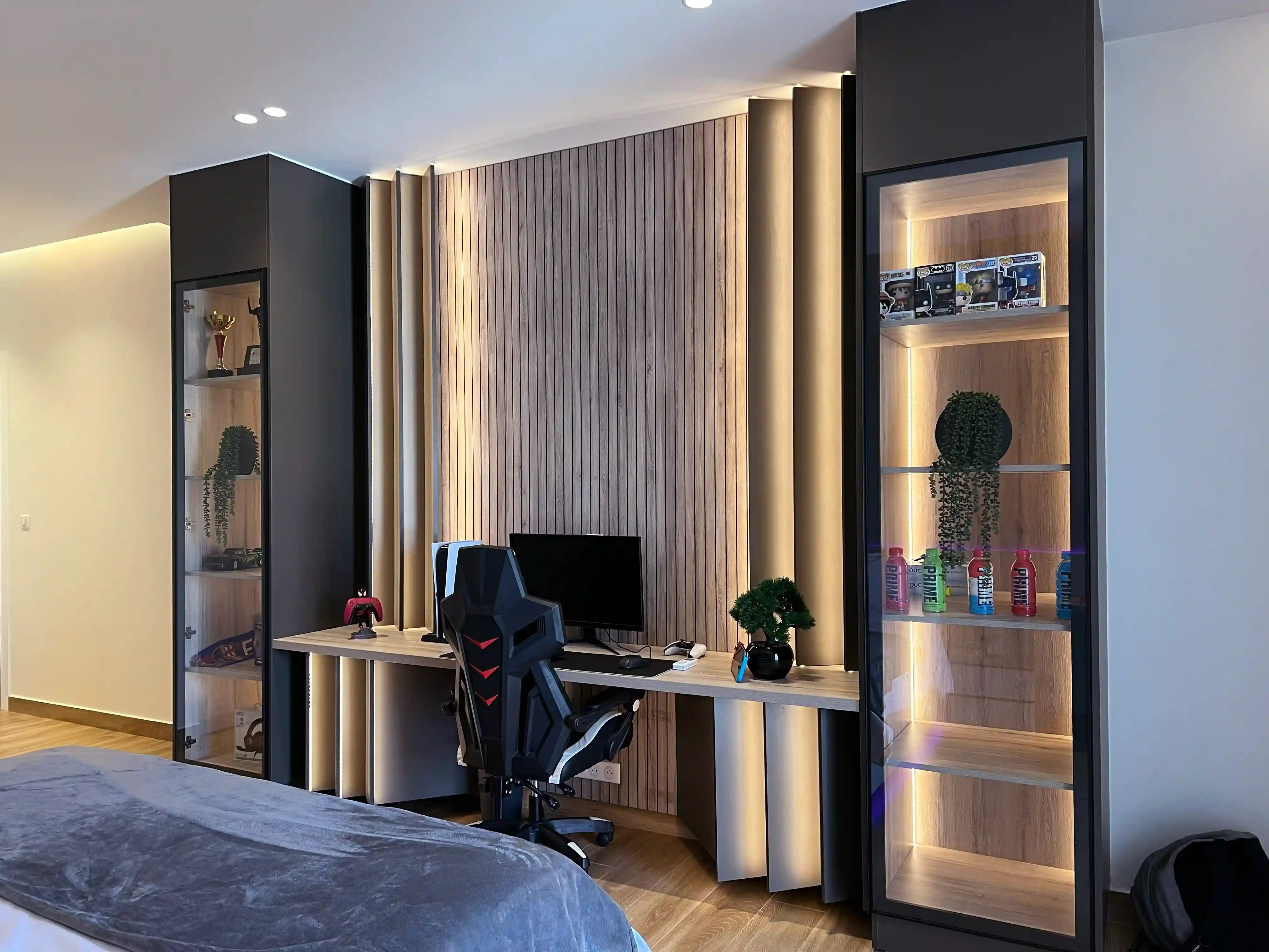 desk gaming cabinet — ERAZO HOME custom décor Atlanta GA