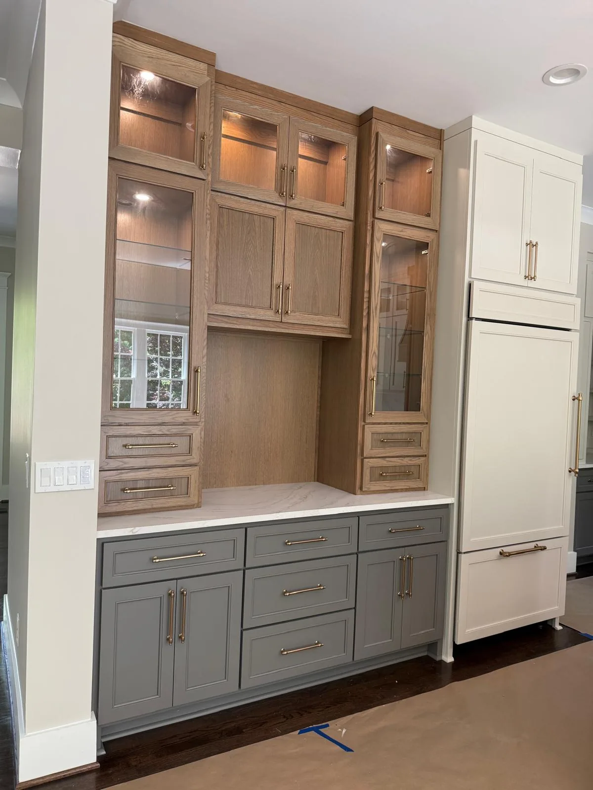 Warm Two-Tone Kitchen — ERAZO HOME custom kitchen Atlanta GA