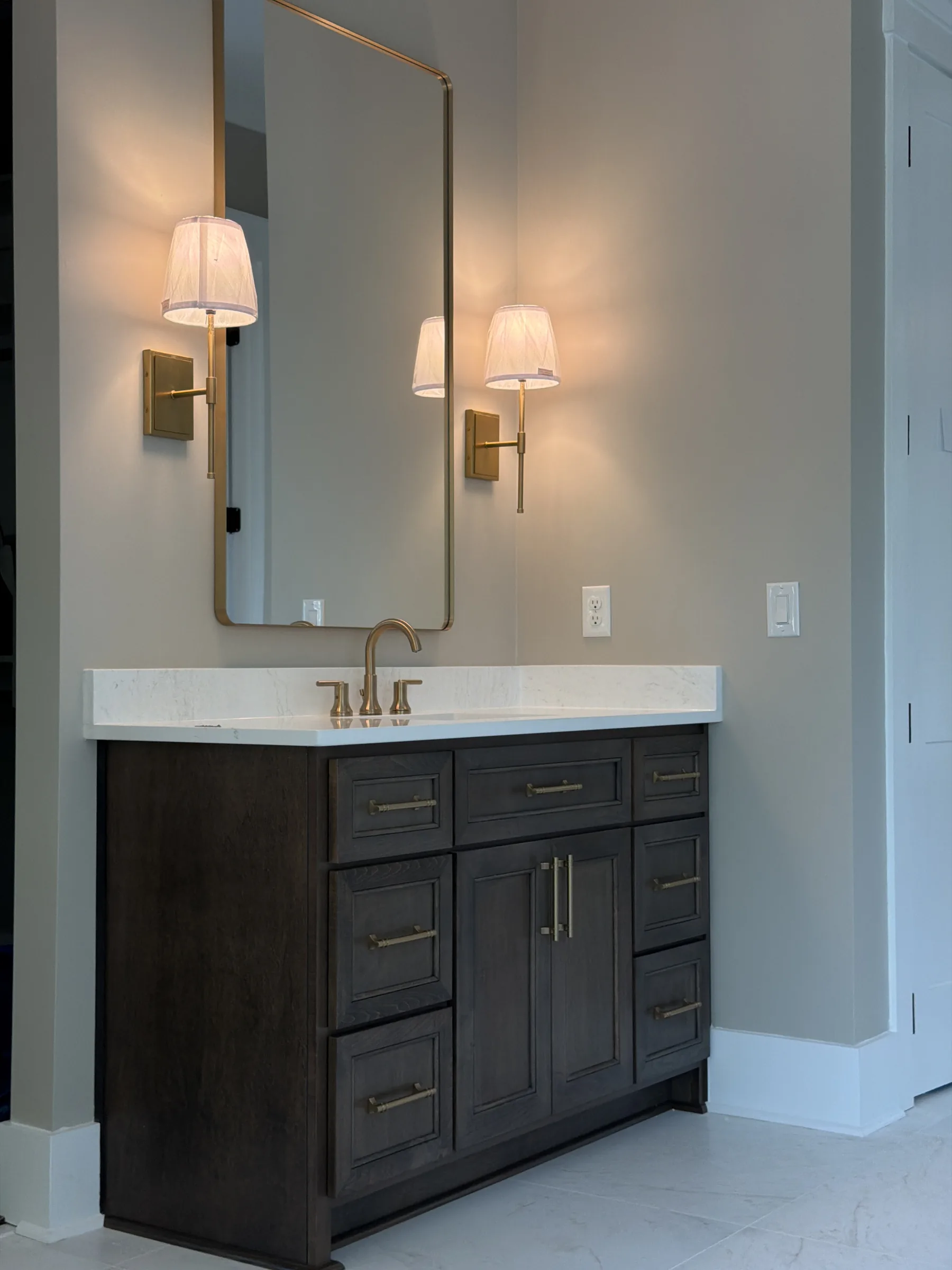 Espresso Vanity Suite — ERAZO HOME custom bath Atlanta GA